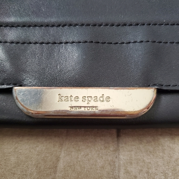 KATE SPADE TOMPKINS SQUARE FLAP CHRISSY Wallet In Black - Picture 2 of 10